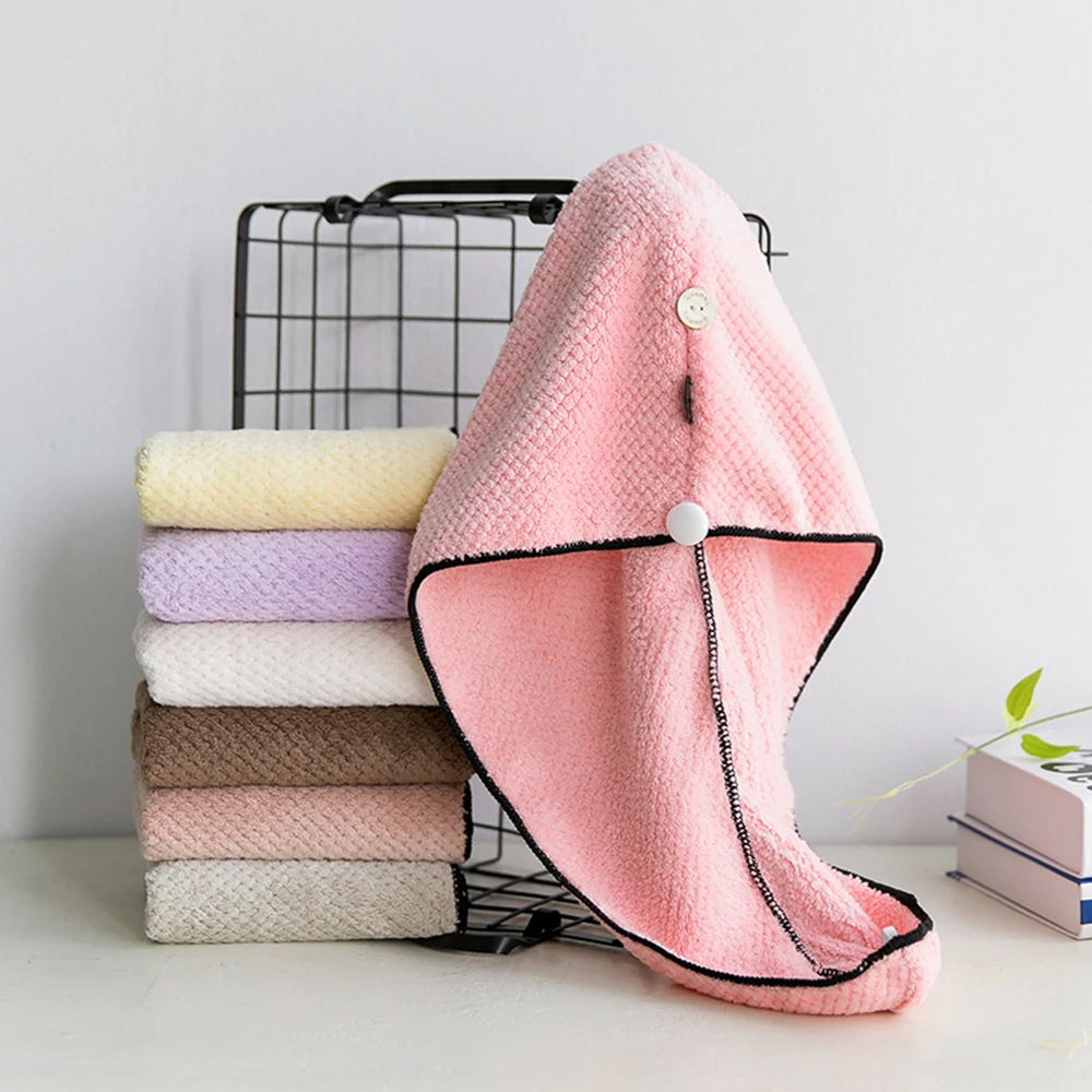 Hair Hat Towel Bathing Cap Quickly Dry Wrapped Fashion Cartoon Superfine Microfiber Fabrics Hair Turban Strong Resistance