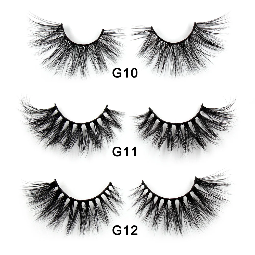 LEHUAMAO 25mm Mink Lashes 3D False Eyelashes Soft Fluffy Eyelash Hand Made Real Mink Eyelashes Dramatic Makeup Lashes G10