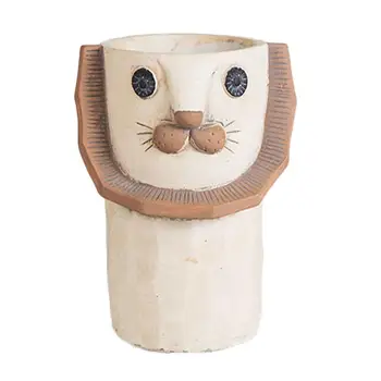 

1pc Cartoon Abstract Flower Pot Creative Fleshy Flower Pot Cement Storage Box for Living Room Balcony