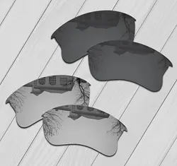E.O.S 2 пары черные и Серебристые поляризованные Сменные линзы для солнцезащитных очков Окли половина куртка XLJ