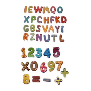 

2 Sets Alphabet Refrigerator Sticker Number Decal Children Educational Sticker