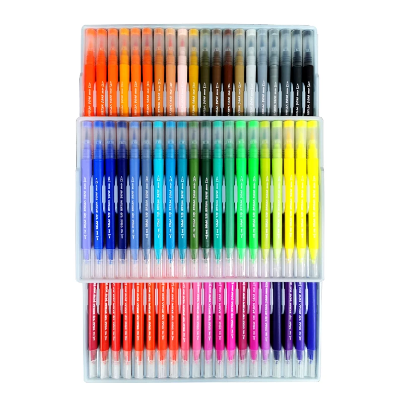 60 шт цветов FineLiner Рисование художественные маркеры ручки Водные Цвета кисти ручки художественные маркеры граффити эскизная ручка школьные принадлежности
