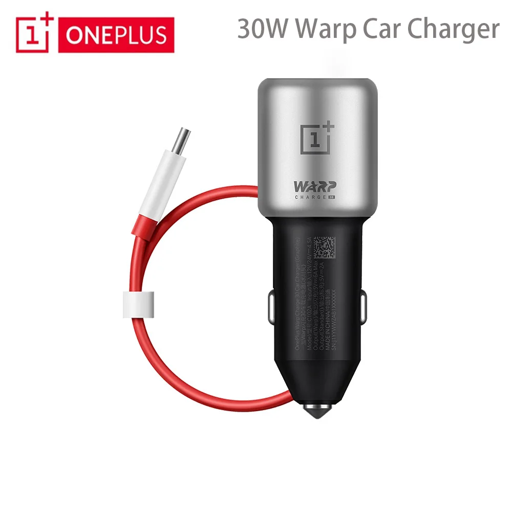 Оригинальный Oneplus Warp Charge 30 выходное автомобильное зарядное устройство 5 В 6A Max для