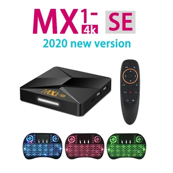 

Newest version MX1-SE Smart TV Box Android 9.0 8GB/16GB 4K Youtube Media player Set top box PK X96Q T95 H96 MAX Android tv box