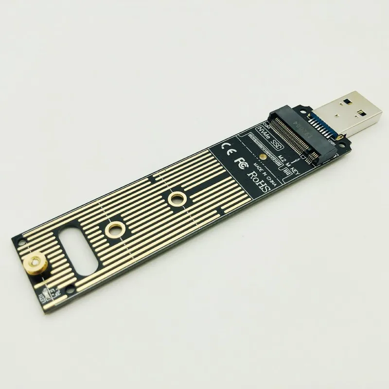 Портативный высокопроизводительный NVME к USB адаптеру M.2 SSD к type-A картам USB 3,1 Gen 2 мостовой чип к M2 SSD Key M для Windows XP/7/