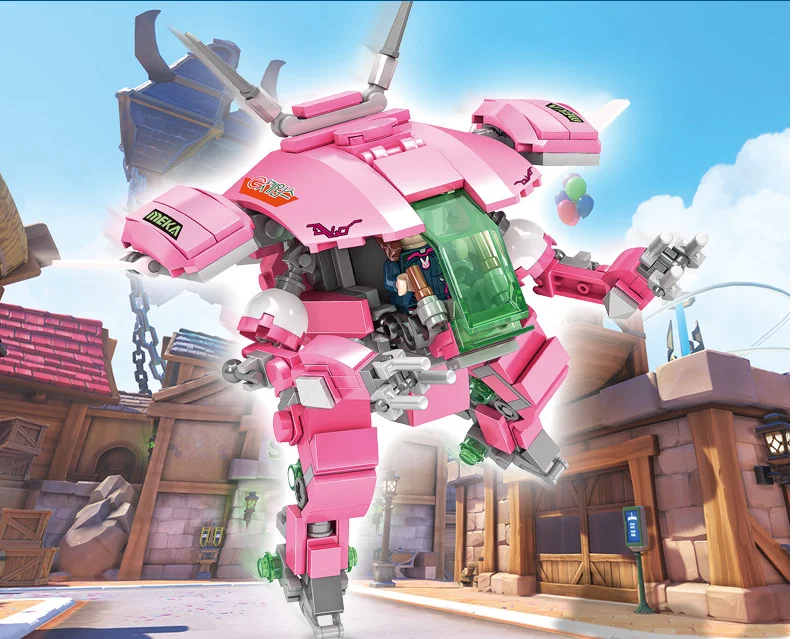 Новинка, совместимые с Overwatch 75973 игры D. Va& Reinhardt, строительные блоки, кирпичи, игрушки, подарки для детей