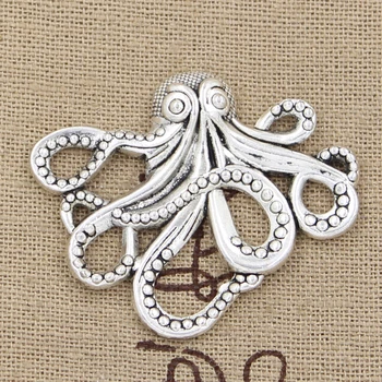 

5pcs Charms Octopus 42x35mm Antique Silver Color Pendants DIY Crafts Making Findings Handmade Tibetan Jewelry