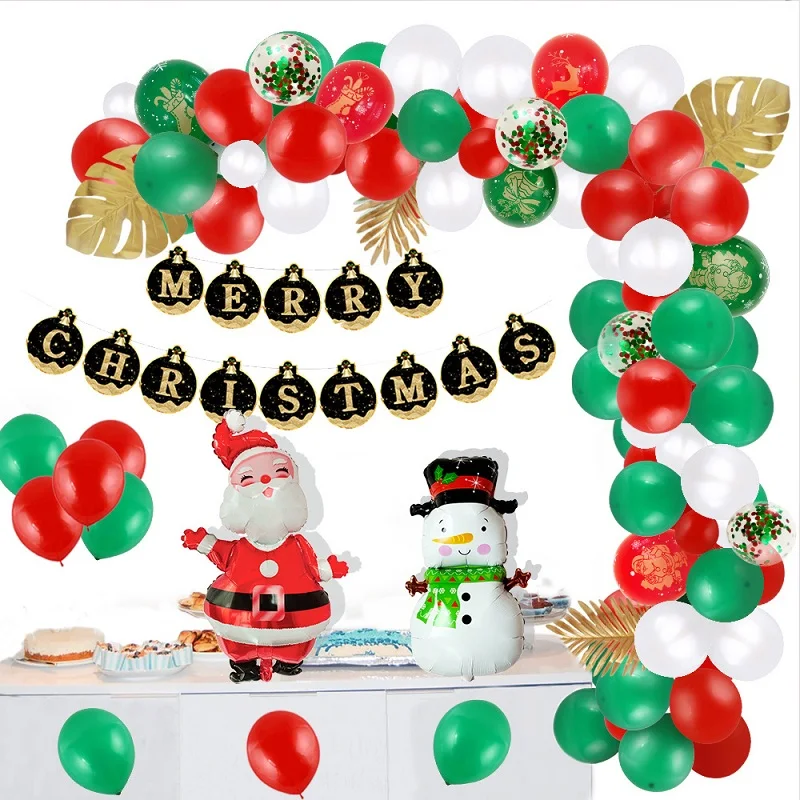 100Pcs Santa Snowman Window Sticker Christmas Wall Stickers Kids Room Decals Decorations for Home New Year | Дом и сад