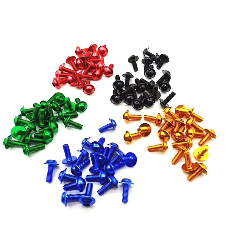 30pcs Motorcycle Bolts Screw M6 M5 x 16mm Aluminum adornment Anodised 20mm Screws Cap Head Multicolor options | Автомобили и