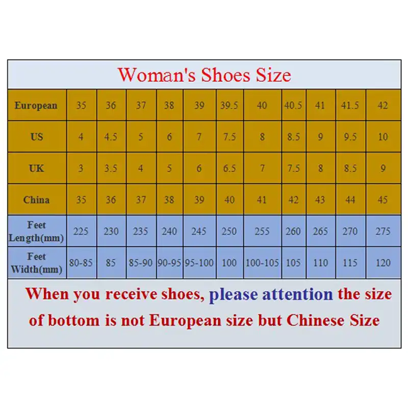 Chinese Shoe Size To US Conversion (Sizing Guide Charts)