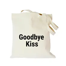 Письмо дизайн эко рекламные подарки oldable многоразовые холщовые сумки-тоут логотип Креативный круг печати handabg ткань хозяйственная сумка