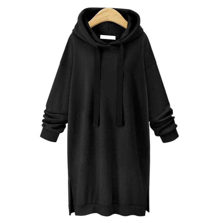 Korean Style Women Sweatshirts Fashion Mid-Long Style Loose Pullover With Cotton Women Hoodies Sweatshirts Female Casual