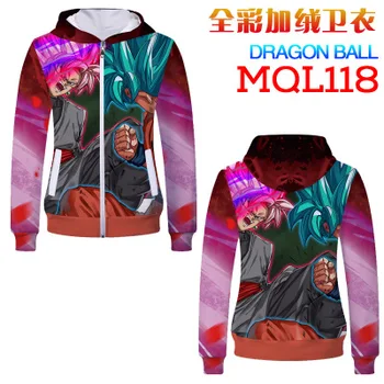 

High Quallity Anime Dragon Ball Autumn Periphera Hooded Coat with Zip Man Woman Periphera Hooded Coat with Zip