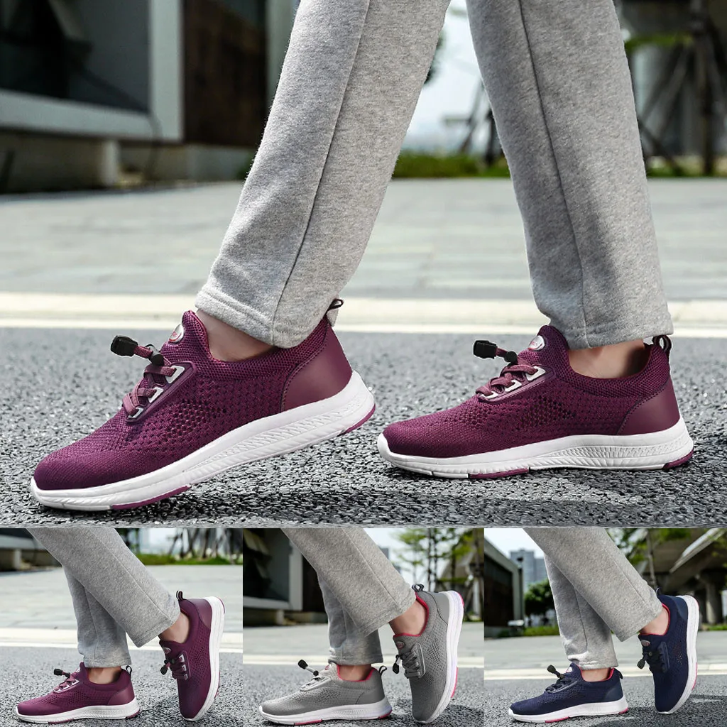 Best Quality  2020 New Autumn Shoes Couple Mesh Breathable Low-Top Sneakers Lightweight Anti-Slip Walking Shoes S