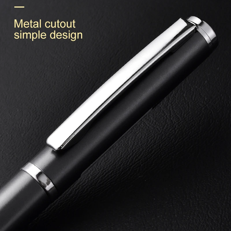 Deli Metal Sign Pen 0.5mm Gel Smooth Writing Pens Bullet Fine Tip Black Blue ink Refills Business Office School Gift 4
