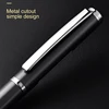 Deli Metal Sign Pen 0.5mm Gel Smooth Writing Pens Bullet Fine Tip Black Blue ink Refills Business Office School Gift 4