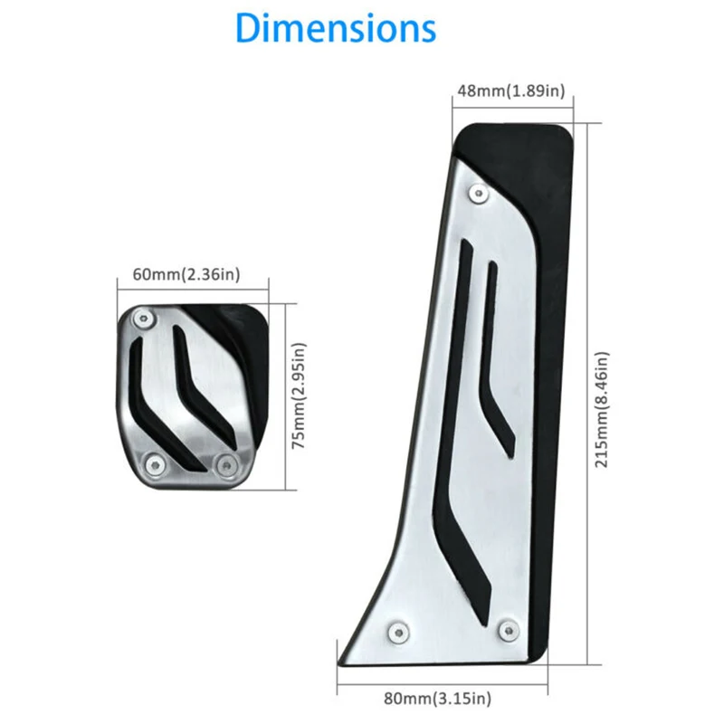 

For BMW M2 M3 M4 M5 M6 i3 i8 Car Accelerator Brake Pedal Foot Rest Pedals Pads No Drill Cover Accessories Aluminum alloy