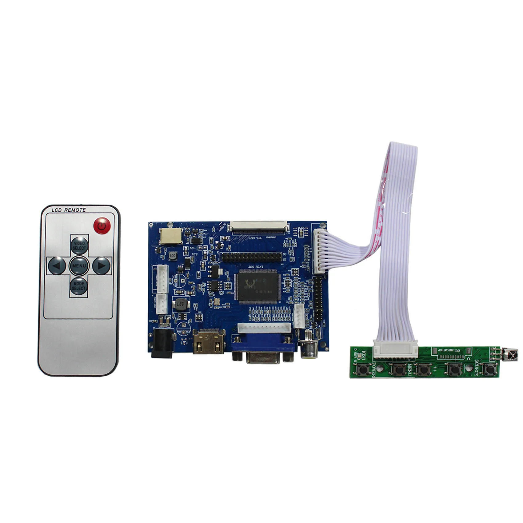HD-MI VGA 2AV плата контроллера ЖК-дисплея совместимая с 8-дюймовым 800x600 AT080TN52 Φ EJ080NA-05B