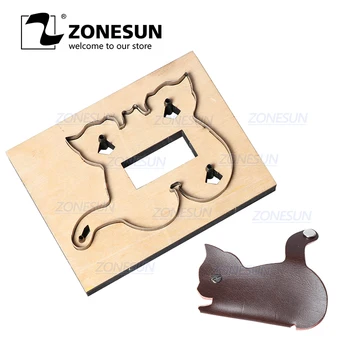 

ZONESUN Custom Leather Key Chain Die Cuts For Handmade Key Cover Cat Key Fob Hang Decoration Cutting Clicker Die Steel Rule Die