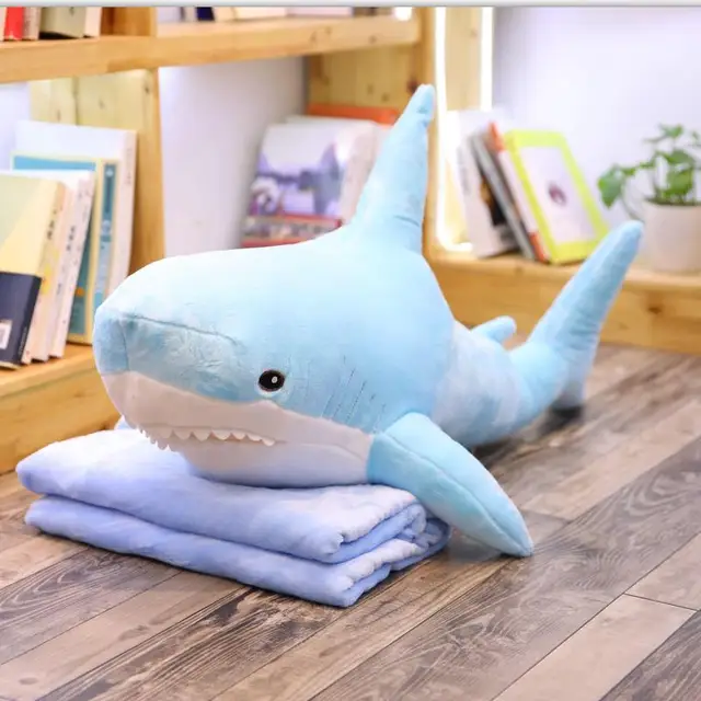 100cm Plush Shark Toys Stuffed Shark Animal Pillow Soft Plush Toys for Kids Birthday Gift 4 Colors