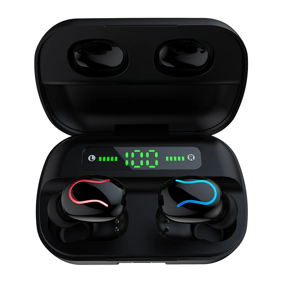 Tkey Bluetooth наушники Q82 светодиодный TWS Touch True беспроводные наушники IPX7 водонепроницаемые наушники 8D стерео наушники с шумоподавлением