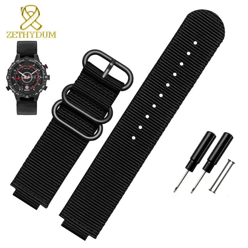 Нейлоновый ремешок для часов timex T2N721 T2N720 739 TW2T6300 ремешок 24*16 мм ремешок с винтовым стержнем и инструментами водонепроницаемый