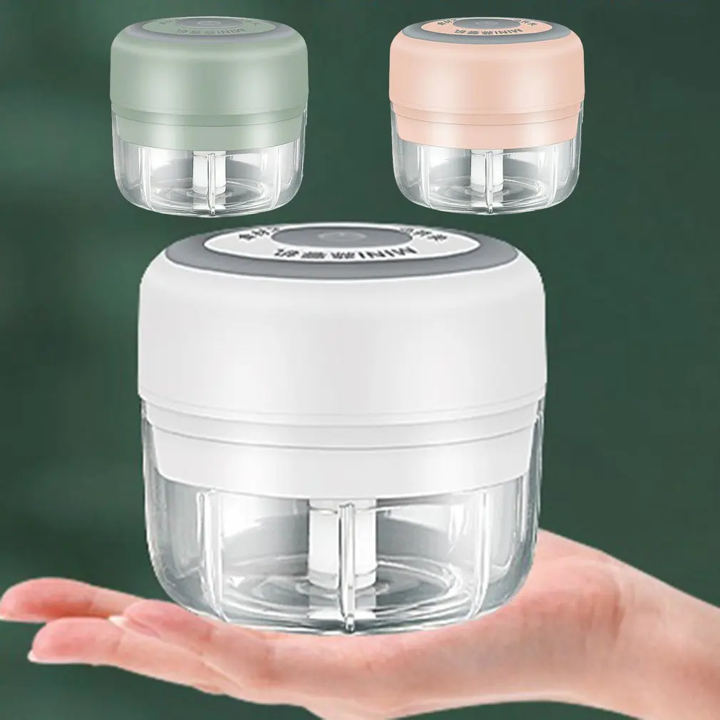 Portable Electric Garlic Press Crusher Vegetable Chopper Mini Food Crusher Blender Garlic Pepper