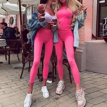 

Women Ladies Ankle Length Pink Legging Jeggings Stretchy Pants Skinny Leggings