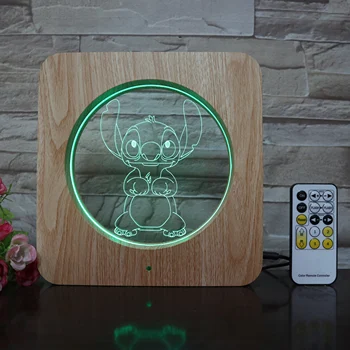 

Stitch Cartoon 3D LED Lamp Plastic ABS Grain line Lamp USB Table Lamp for Room Decor for Holiday Day Gift DropShipping