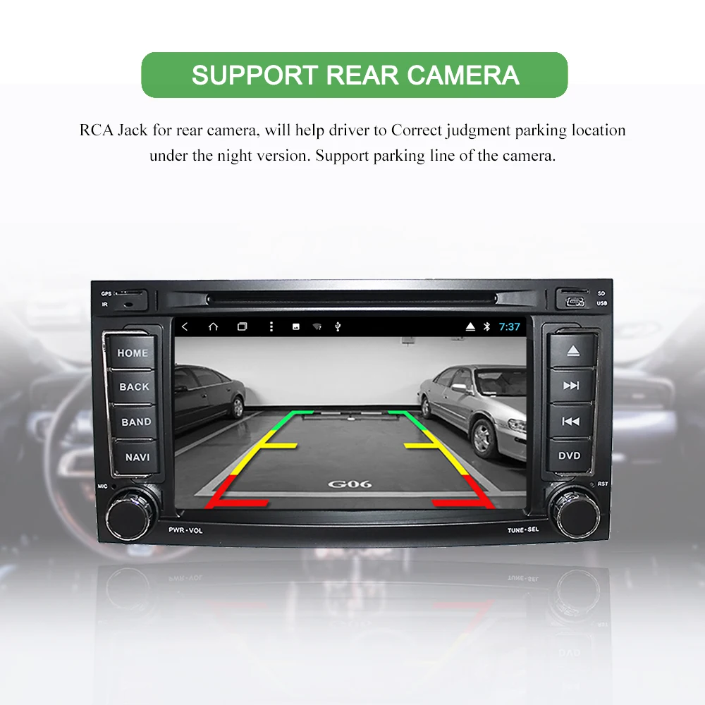 Sale Bonroad 2Din Android 9.0 Car Multimedia Player GPS Navigation Car DVD For Volkswagen forTouareg 2004-2008 RAM 4G Rom 64G 5