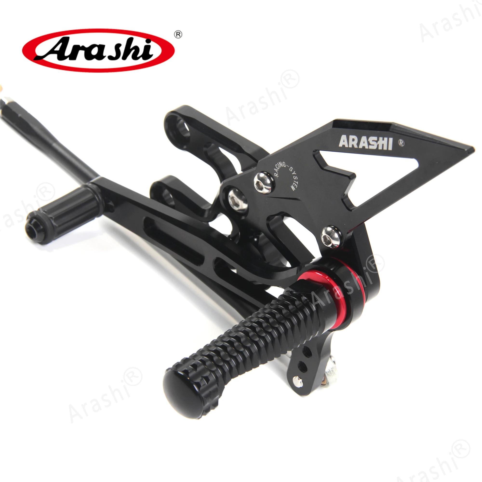 Arashi NINJA ZX-10R 2004 2005 с ЧПУ-обработанной регулируемой Подножки заднего сиденья Rearset педаль ZX10R аксессуары
