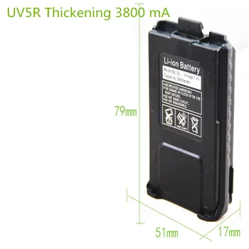 

2PCS Baofeng walkie talkie Battery 3800 mA Thickened 7.2V Baofeng BF-UV5R/5RA/5RB/5RC Large and High Capacity Lithium