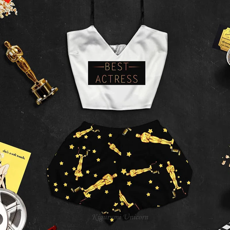 Women Sexy Pajama Sets Animal Cartoon Pattern Print Sleepwear Strap Sleeveless Cami Female Silk Pijamas Night Wear Home Suit women pajamas set,women pajama suit