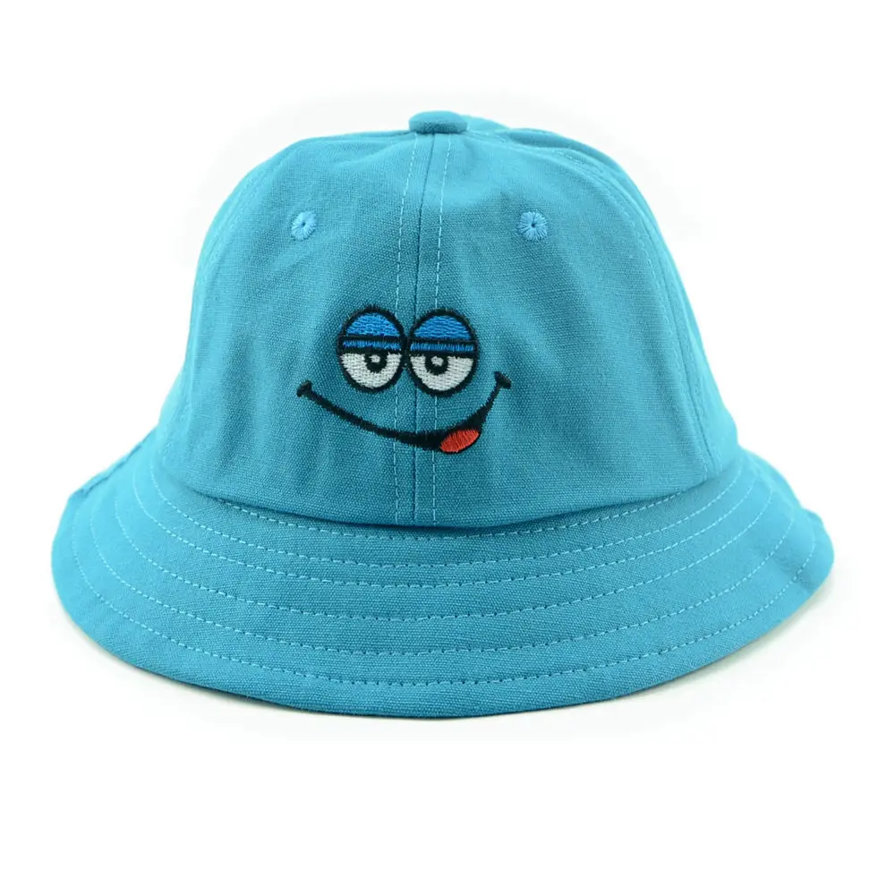 Детская Двусторонняя Солнцезащитная шляпа для мальчиков, рыболовная шляпа для малышей, Детская Панамка для девочек, летняя пляжная шляпа, мультяшная Панама, H224S - Цвет: Lace blue