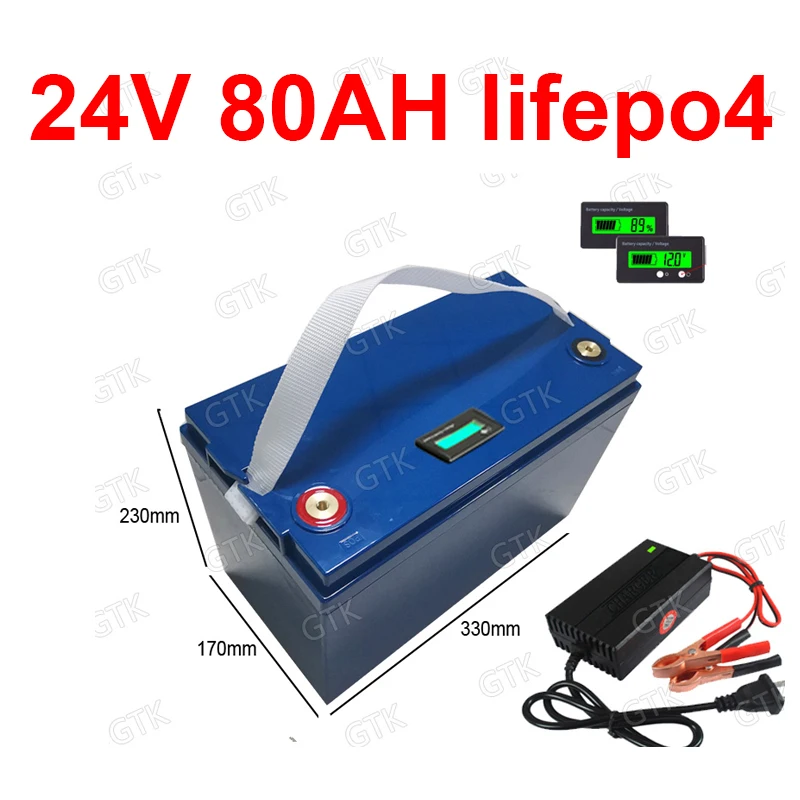 保証付 GTK製 24V 80Ah リチウムイオンバッテリー ねむれる Bluetooth