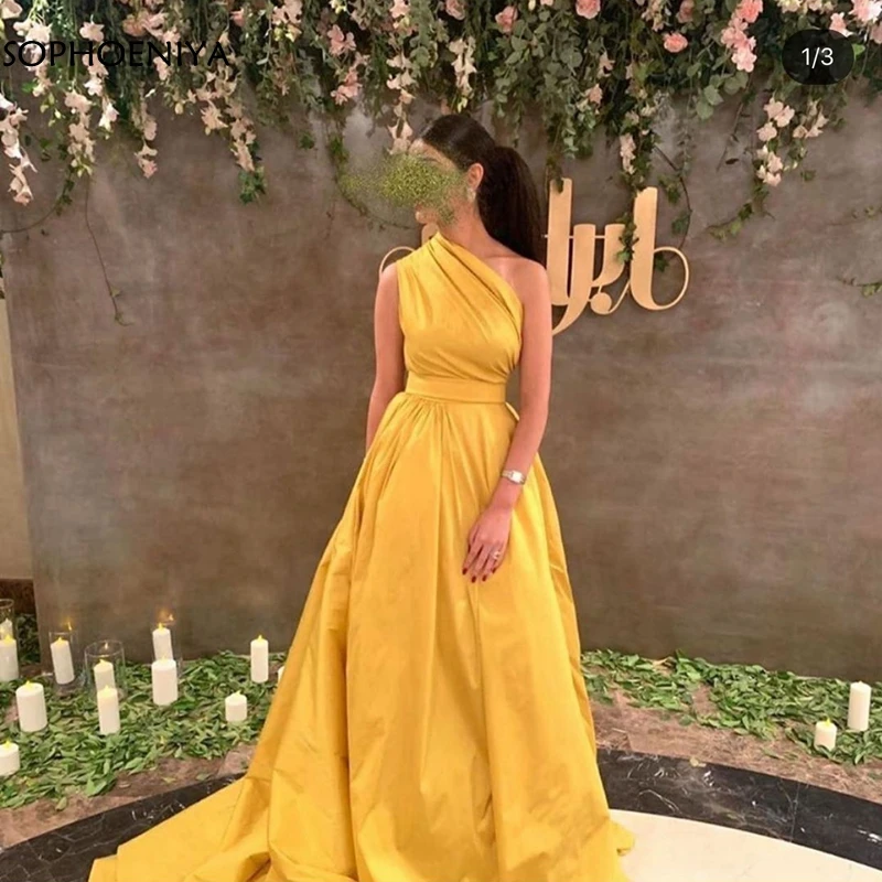 

New Arrival One shoulder Long evening dresses 2024 Robe de soiree Dubai Formal dress Party vestidos elegantes Evening dress