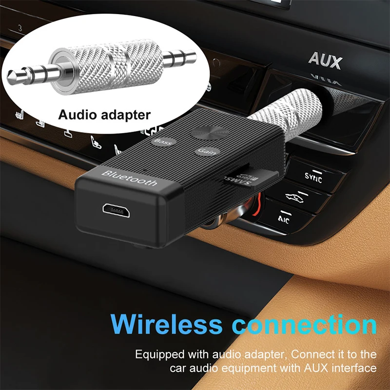 Wireless 2 in 1 Bluetooth 5 0 Transmitter Receiver For 3 5mm Jack Earphone Adapter Bluetooth Aux Audio Transmitter For Headphone