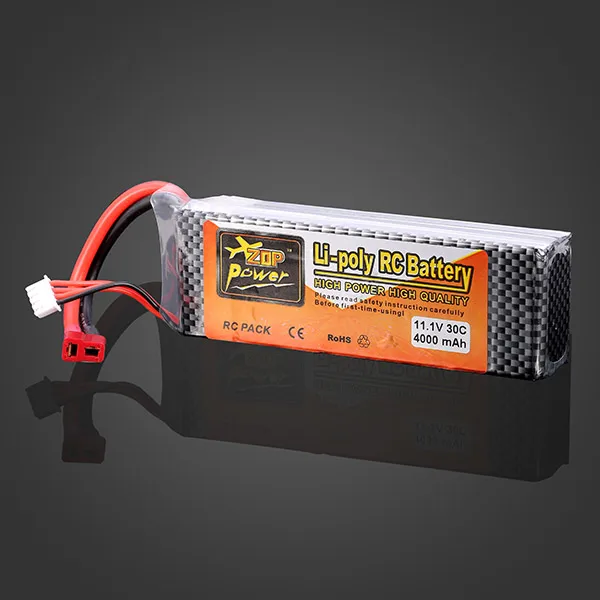 2 шт ZOP power 11,1 V 4000MAH 3S 30C Lipo батарея T разъем для JLB 21101 RC автомобиля 1/8 1/10 Traxxas Trx4