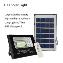 Luz Led Solar para exteriores, Reflector de 300W, 200W, 100W, 50W, IP67, farola impermeable, lámpara de pared para jardín
