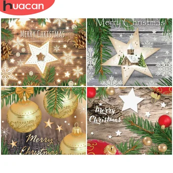 

HUACAN Painting By Number Christmas Modern Wall Art DIY Pictures By Numbers On Canvas Home Decoration