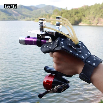 

Strength ABS Fishing Slingshot Bow And Arrows Powerful Catapult Sling Shot With Laser Light Aiming Outdoor Hunting Shooting Game