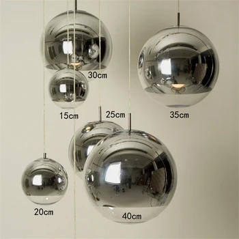 

Nordic Gold Silver Glass Ball LOFT LED Pendant Lights Restaurant Bar Industrial Lighting Pendant Lamp Kitchen Fixtures Luminaria
