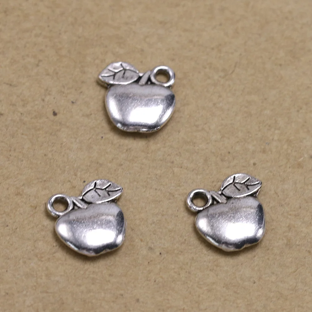 

60pcs Small Apple Charm Tibetan Silver Color Pendant Fit Diy Bracelet Handmade Earring Findings Jewellery Making Accessories