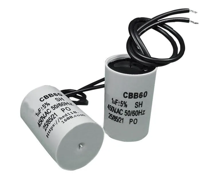 Стиральная машина CBB60 1UF1.2UF1.5UF2UF2.5UF3UF3.5UF AC450V 50/60Hz Мотор конденсатор с алюминиевой