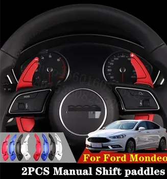 

Puou high quality For Ford Mondeo 2013-17 2pcs car accessories Steering Wheel Aluminum Shift Paddle Shift Extend Shifter