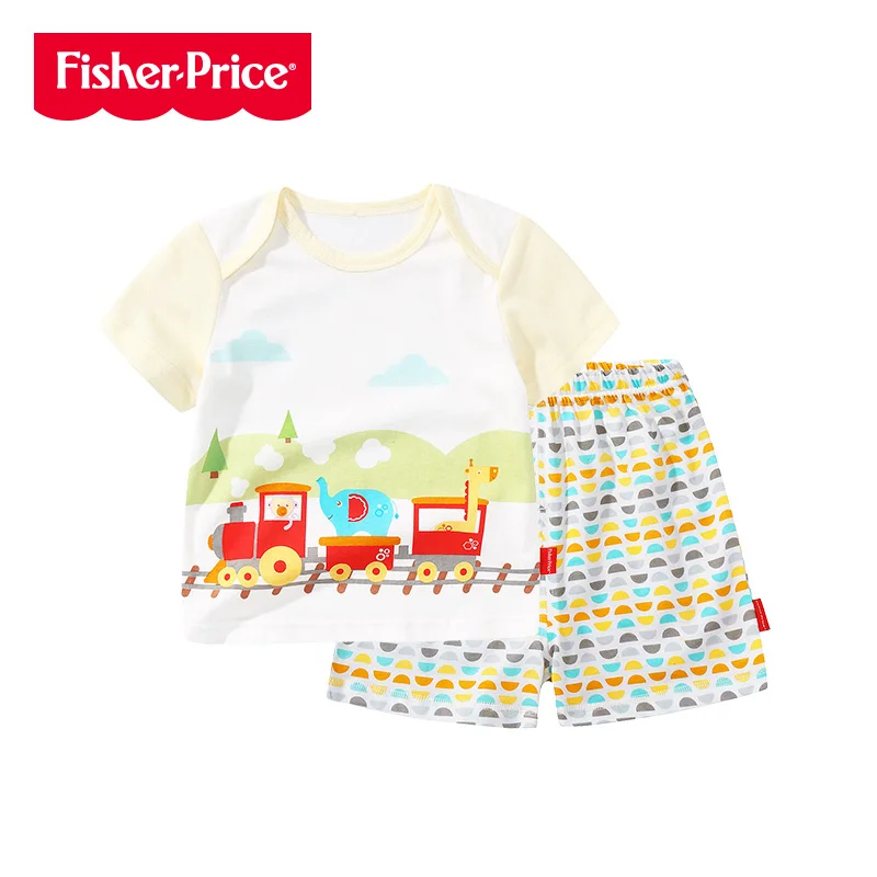 

THREEGUN X Fisher-Price New Born Baby Clothing Set Short Sleeve T-Shirt + Shorts Infant Summer Clothing Set Baby Boy Girl Outfit