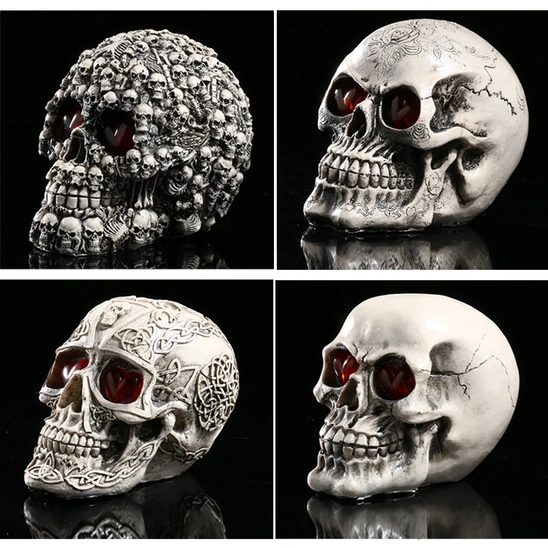 Strongwell Skull Head Skull Statue Skull Decoration Skull Decor Resin Skull Home Decoration Skull Ornament Bar Halloween Terror