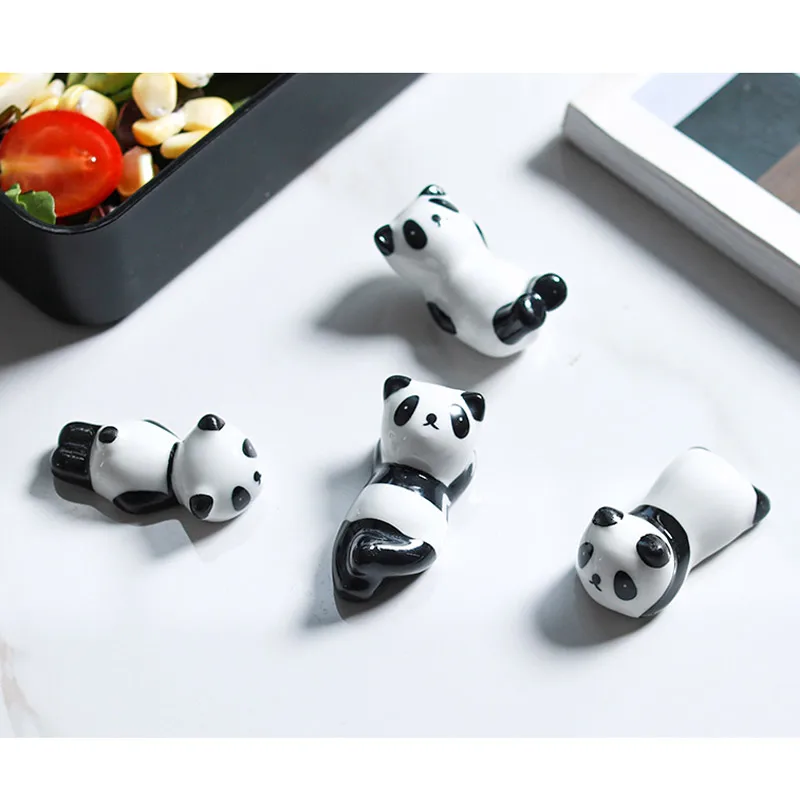 Dehua Ceramic Decoration Craft of Chopstick Shelf Panda Chopstick Holder Creative Gift Home Tableware