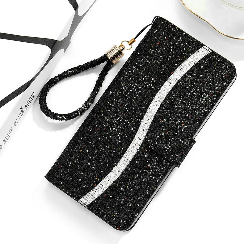 apple 13 pro max case Bling Glitter Sequin Leather Flip Case Coque for iPhone 13 Pro Max Luxury Case iPhone 12 Mini SE Xs Max 11 Xr X 6 7 8 Plus Cover best iphone 13 pro max case iPhone 13 Pro Max