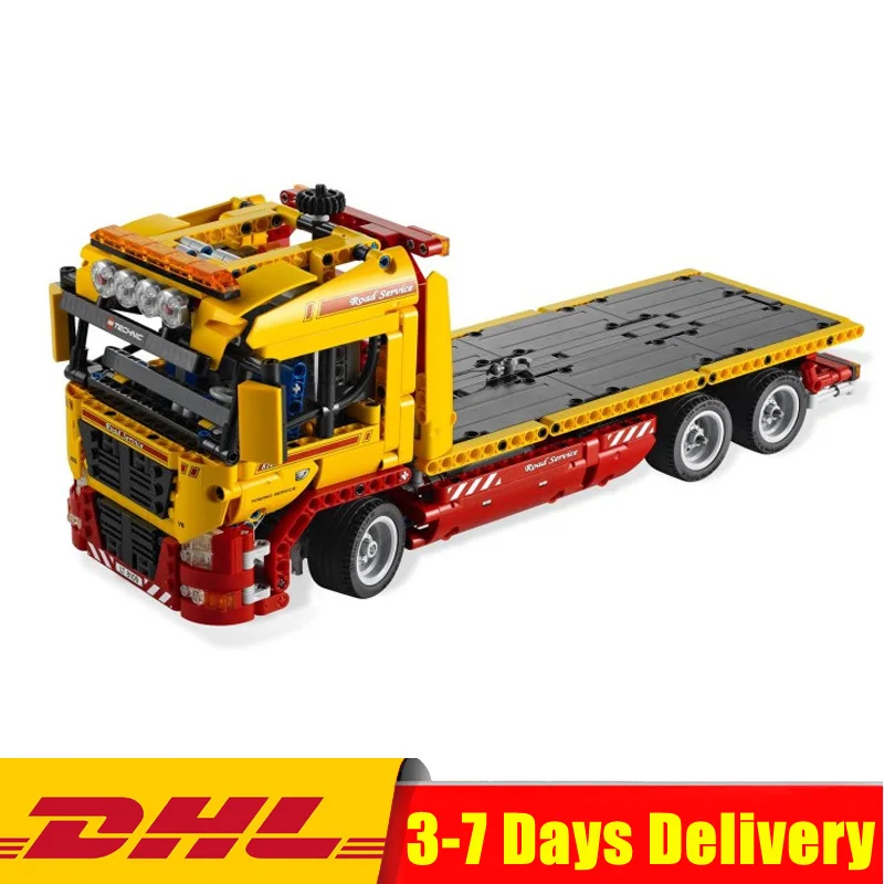 

20021 Technic Set 1115pcs Flatbed Trailer Model Building Blocks Bricks Compatible Toys Educational Car Moc 8109